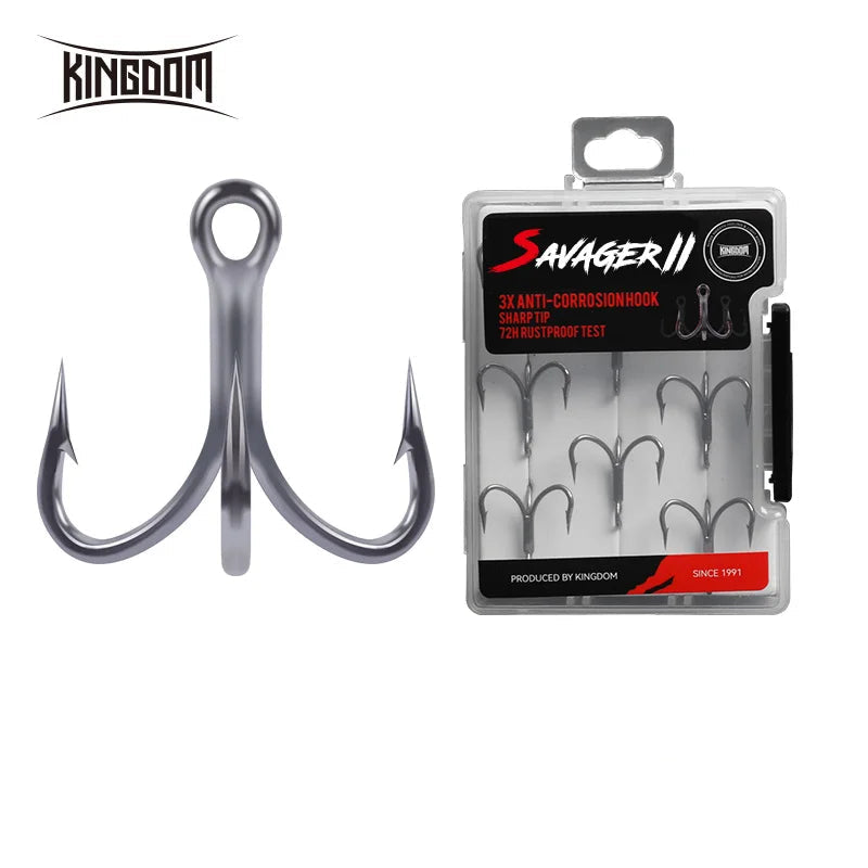 Anzuelos Triples KINGDOM de Alta Resistencia