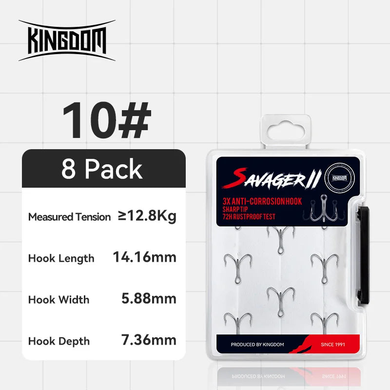 Anzuelos Triples KINGDOM de Alta Resistencia